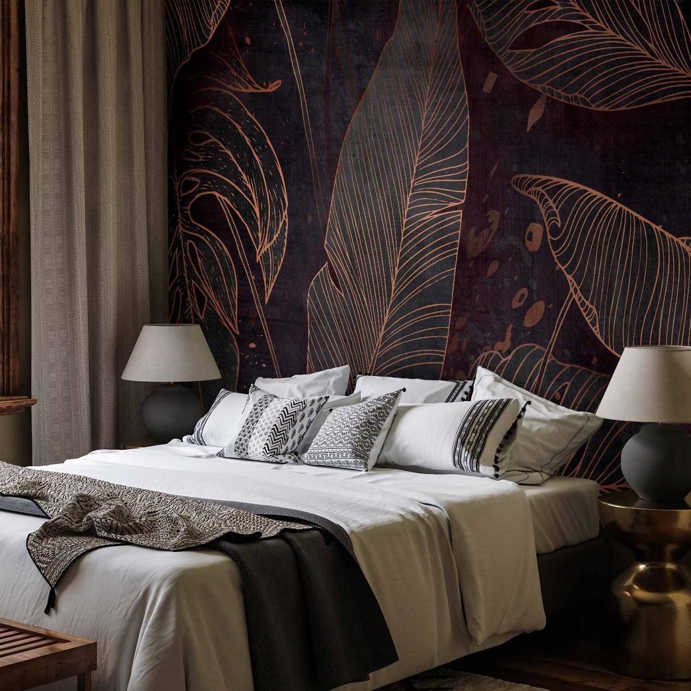 Fotobehang - In a Maze of Leaves - Third Variant