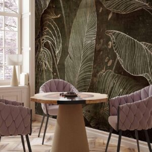 Fotobehang - In a labyrinth of leaves