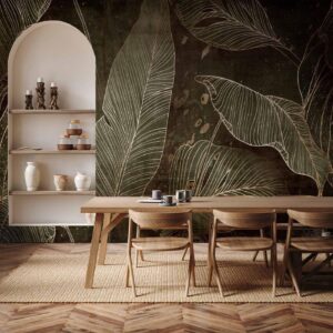 Fotobehang - In a labyrinth of leaves