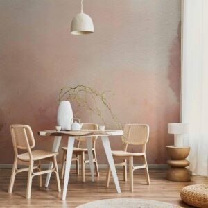 Fotobehang - In pink clouds – soft textures in peach-pink hues