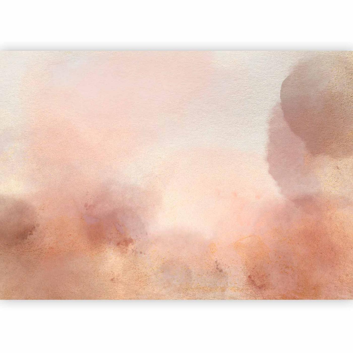 Fotobehang - In pink clouds – soft textures in peach-pink hues