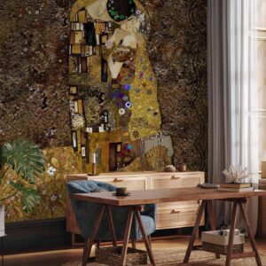Fotobehang - Klimt inspiration: Golden Kiss