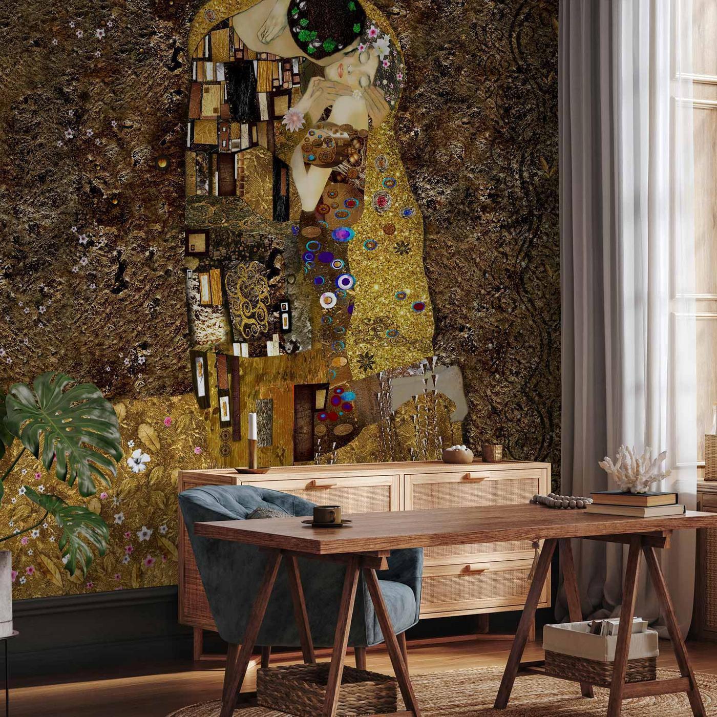 Fotobehang - Klimt inspiration: Golden Kiss