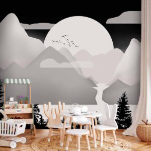 Fotobehang - Landscape at Sunset - Second Variant