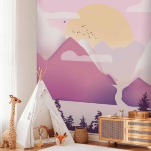 Fotobehang - Landscape at Sunset - Third Variant