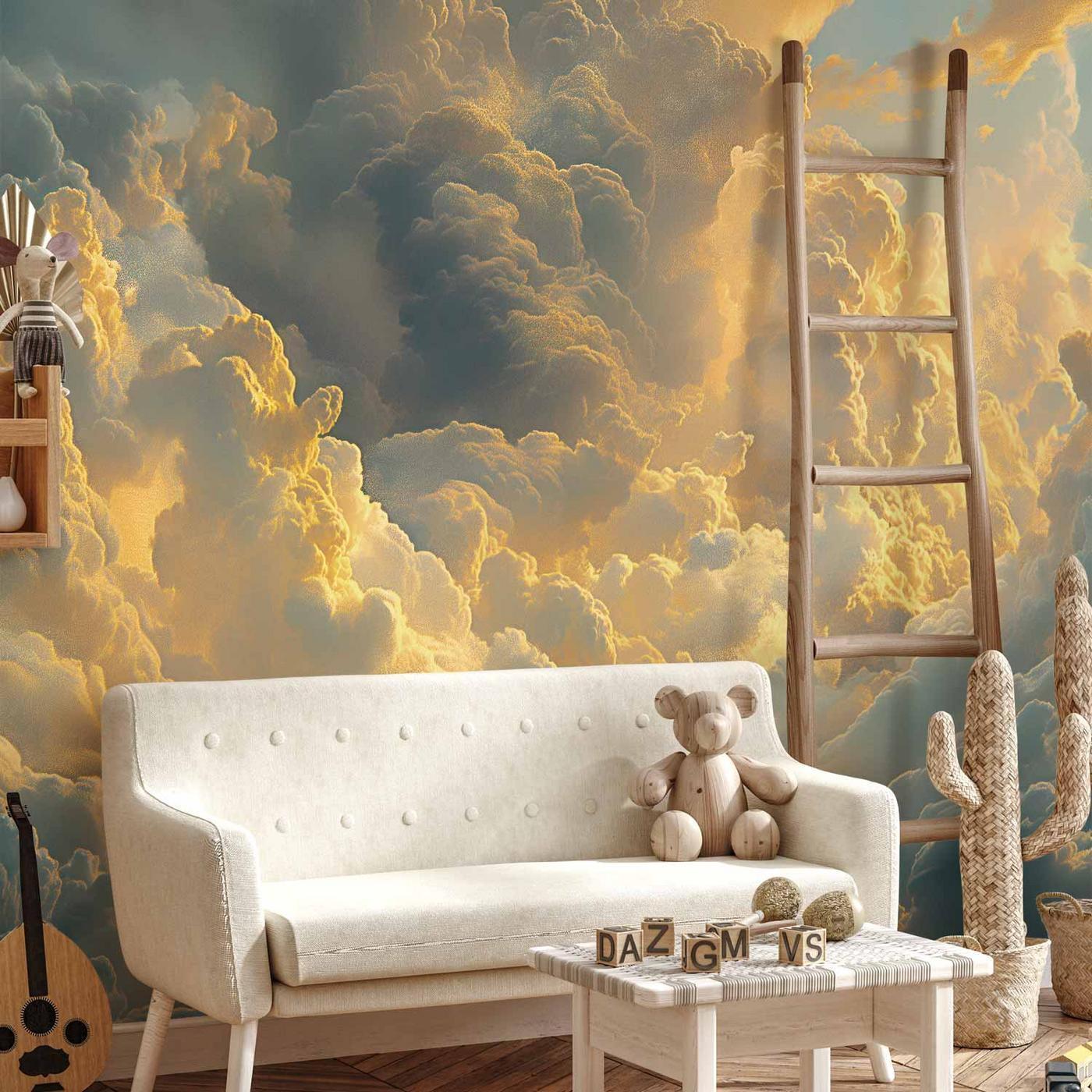 Fotobehang - Last Breath of the Day: Clouds Illuminated by Evening Glow