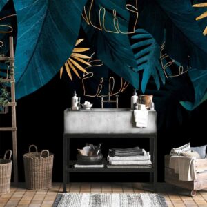 Fotobehang - Leaves Composition - Second Variant