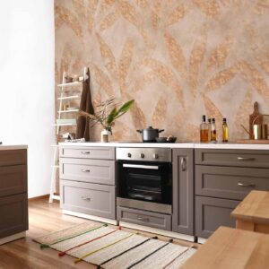 Fotobehang - Leaves and Gold