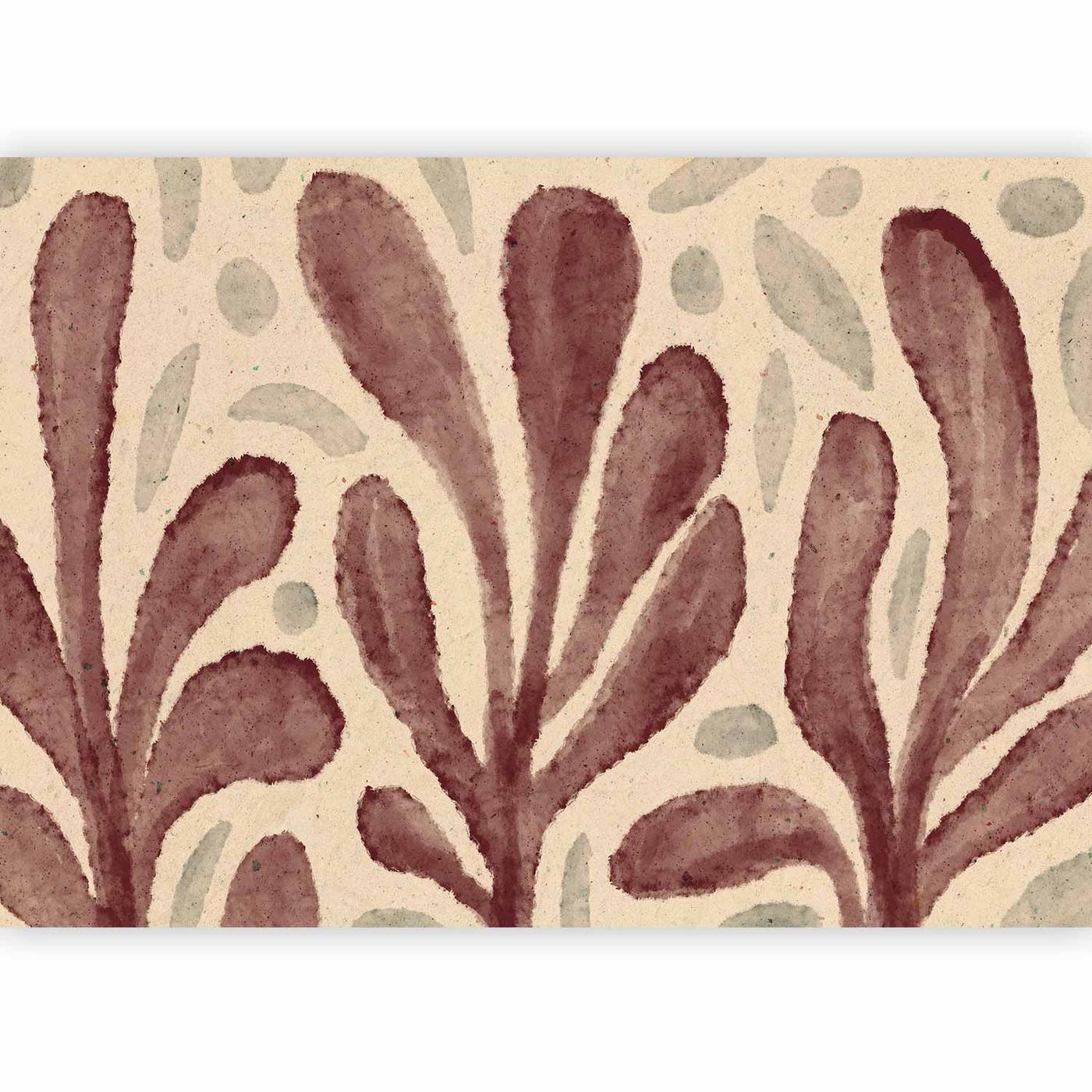 Fotobehang - Leaves and spots – large vibrant shapes inspired by Matisse