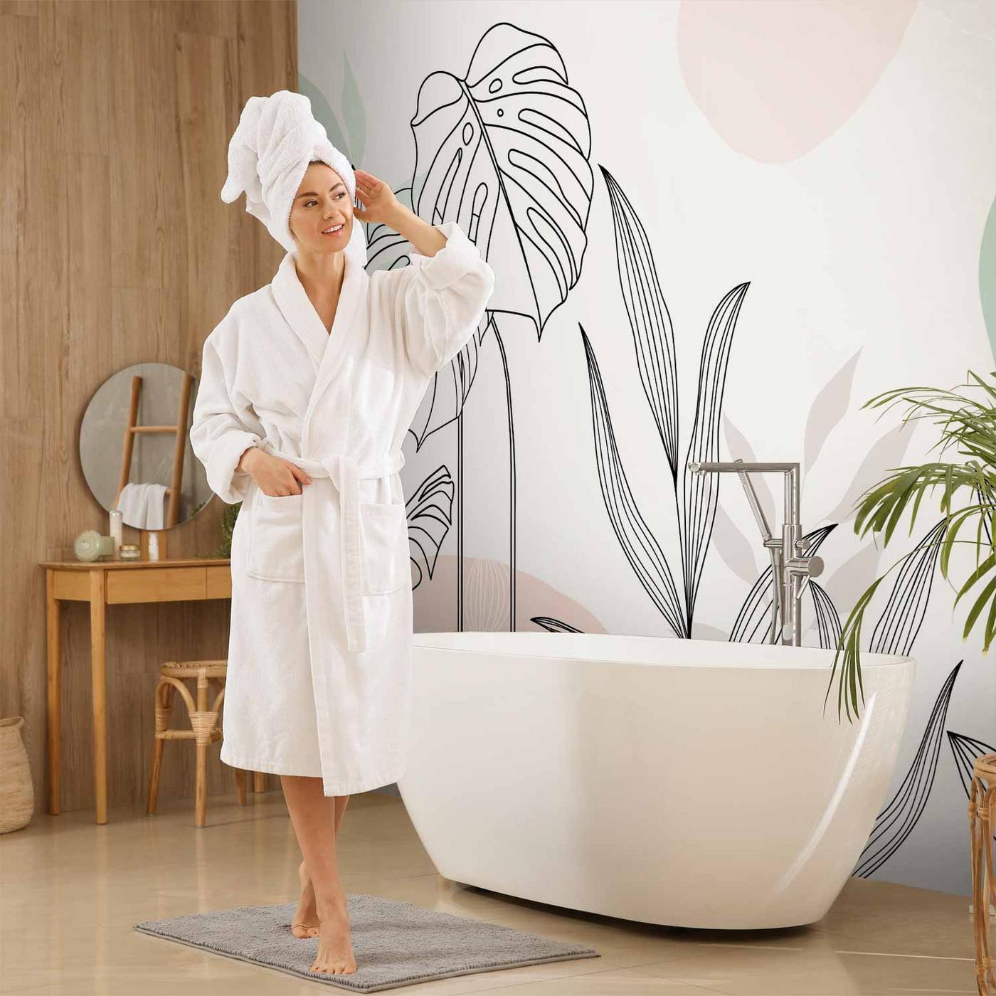 Fotobehang - Leaves in Pastels