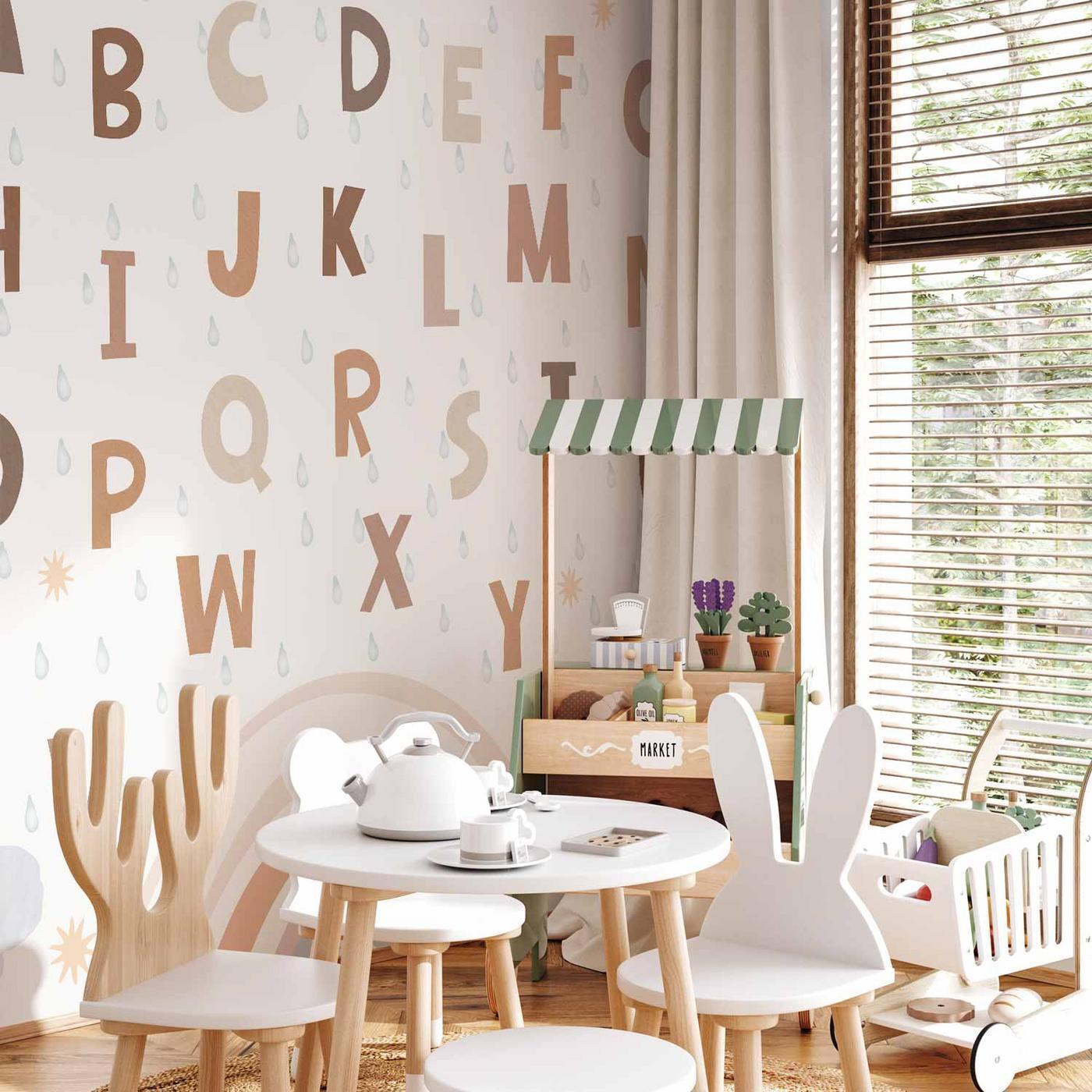 Fotobehang - Letters in Soft Colours