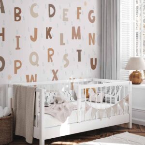 Fotobehang - Letters in Soft Colours