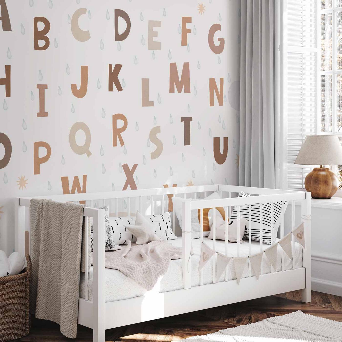 Fotobehang - Letters in Soft Colours