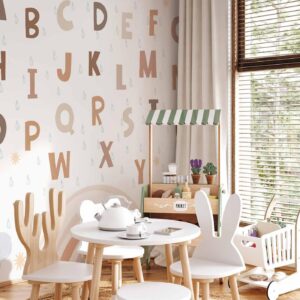 Fotobehang - Letters in Soft Colours