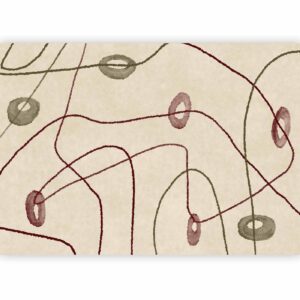 Fotobehang - Lines and shapes – bead labyrinth on a pale washed background