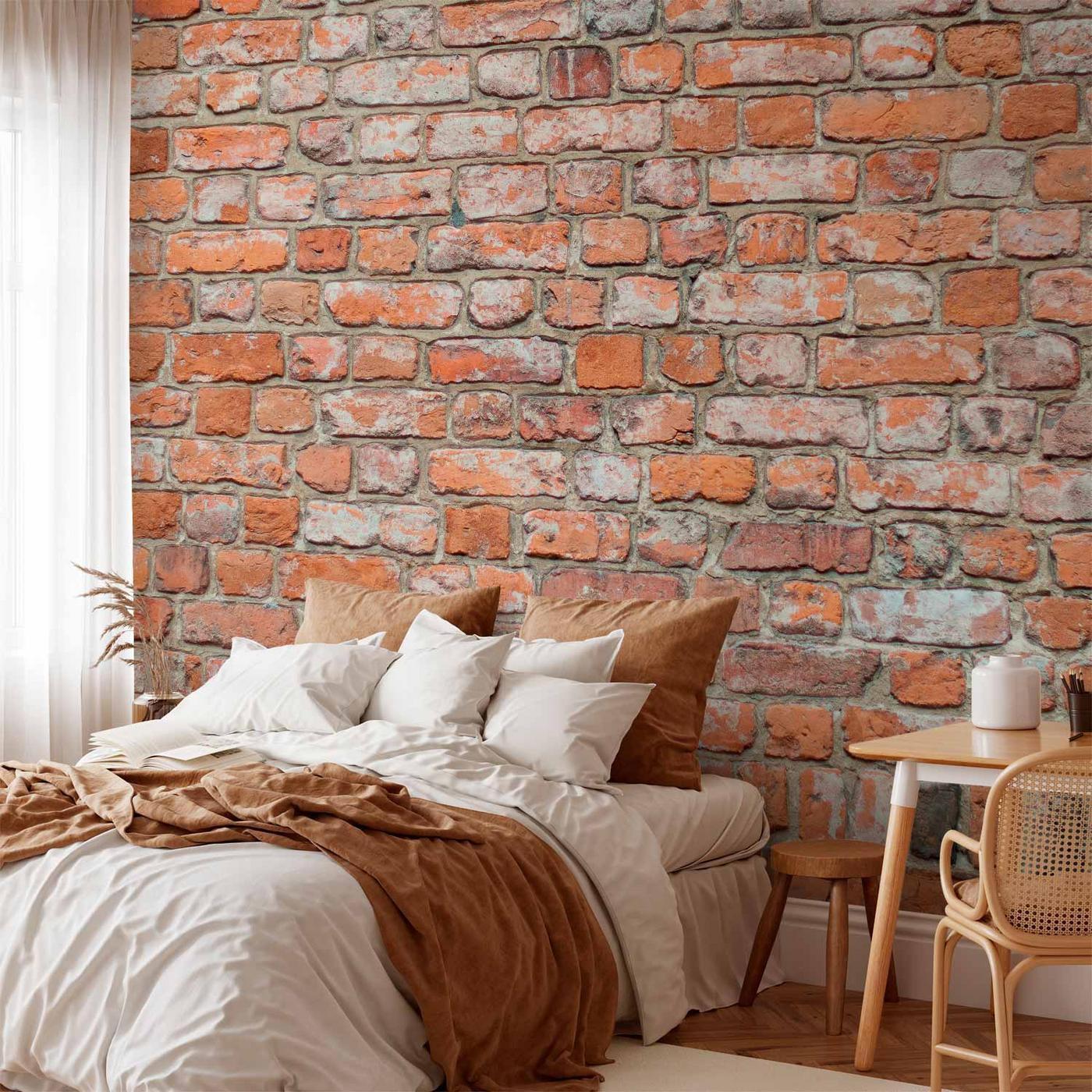 Fotobehang - Loft Wall - Pattern Imitating an Old Red Brick