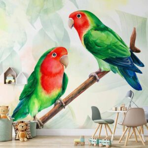 Fotobehang - Lovebirds