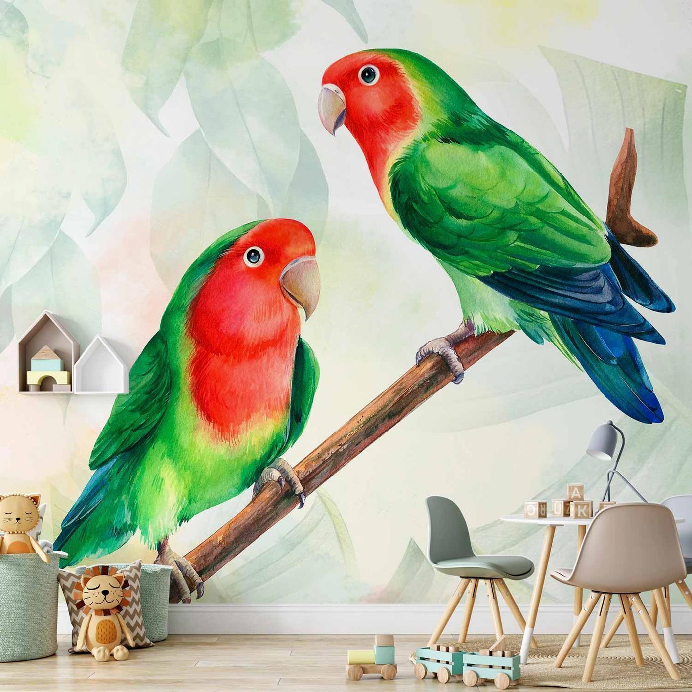 Fotobehang - Lovebirds