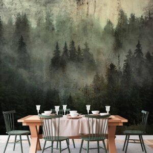 Fotobehang - Misty Beauty of the Forest