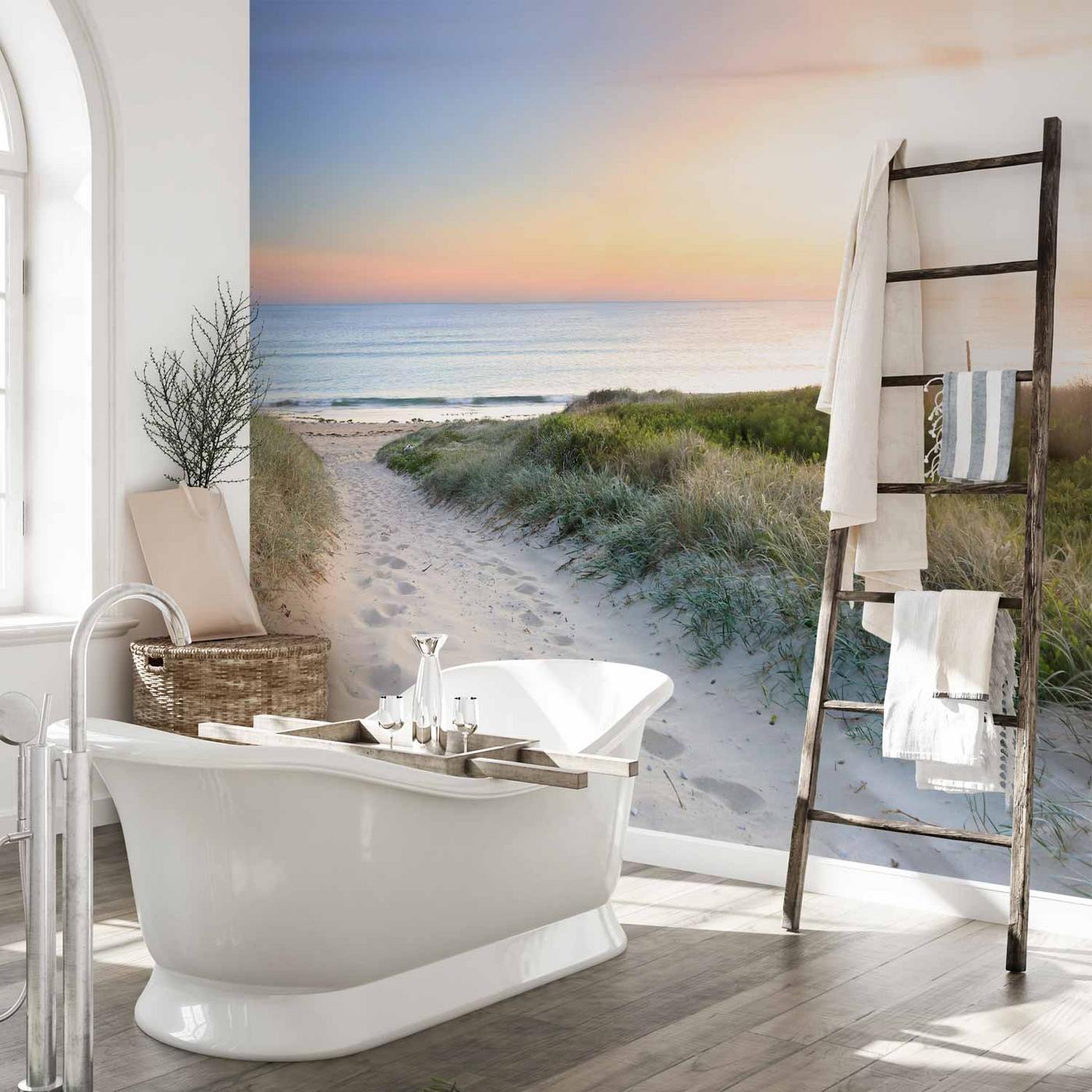 Fotobehang - Morning walk on the beach