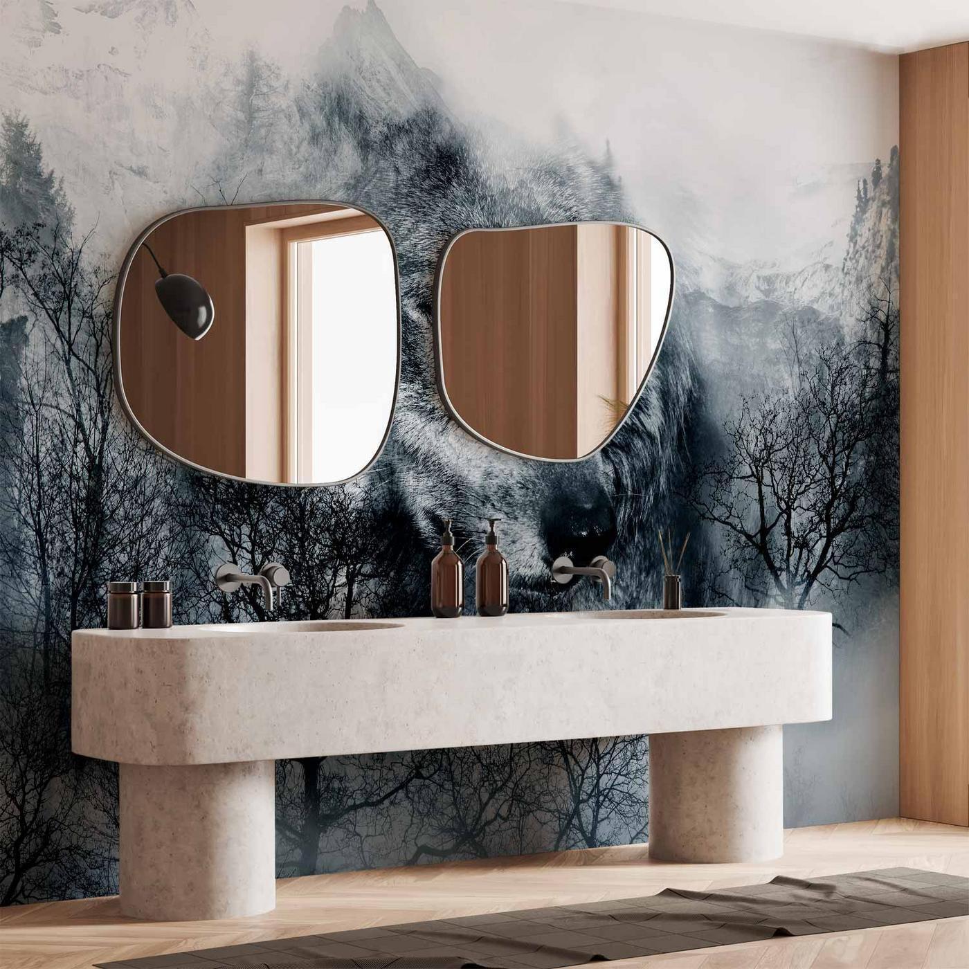 Fotobehang - Mountain Predator (Black and White)