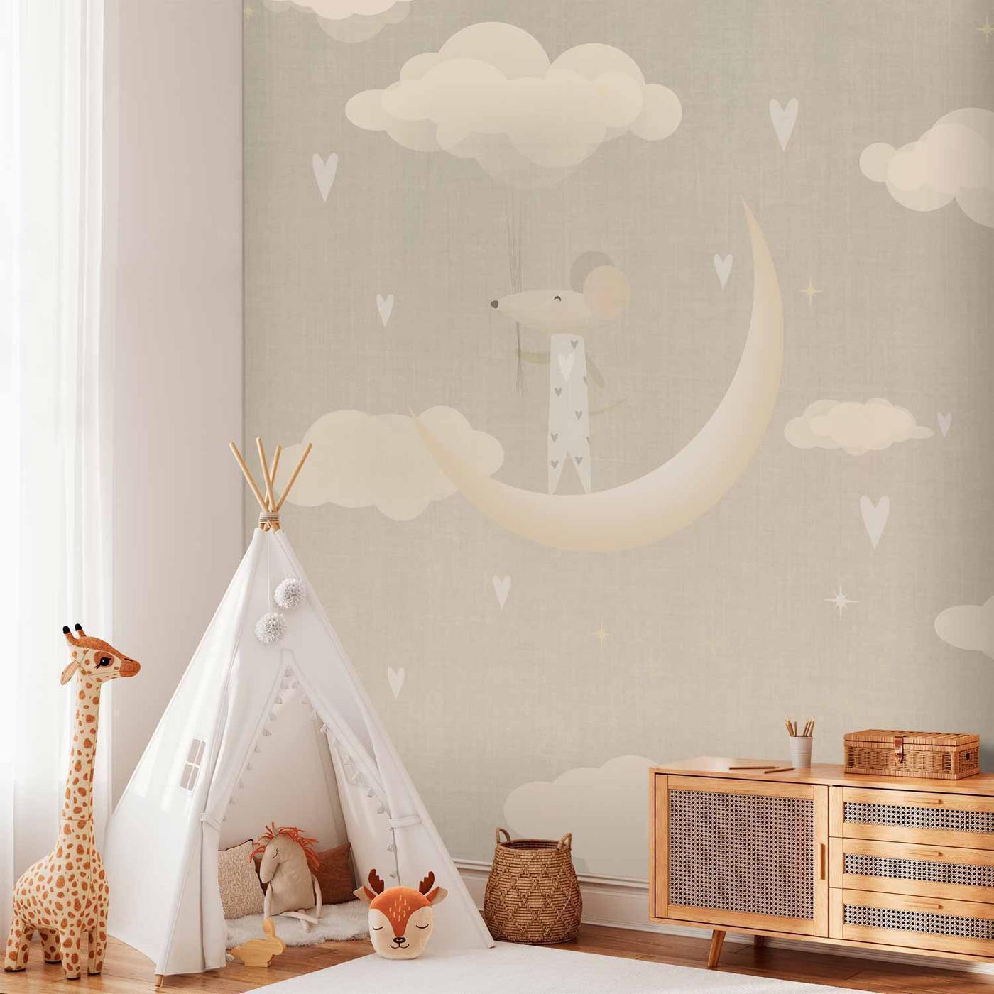 Fotobehang - Mouse on the Moon