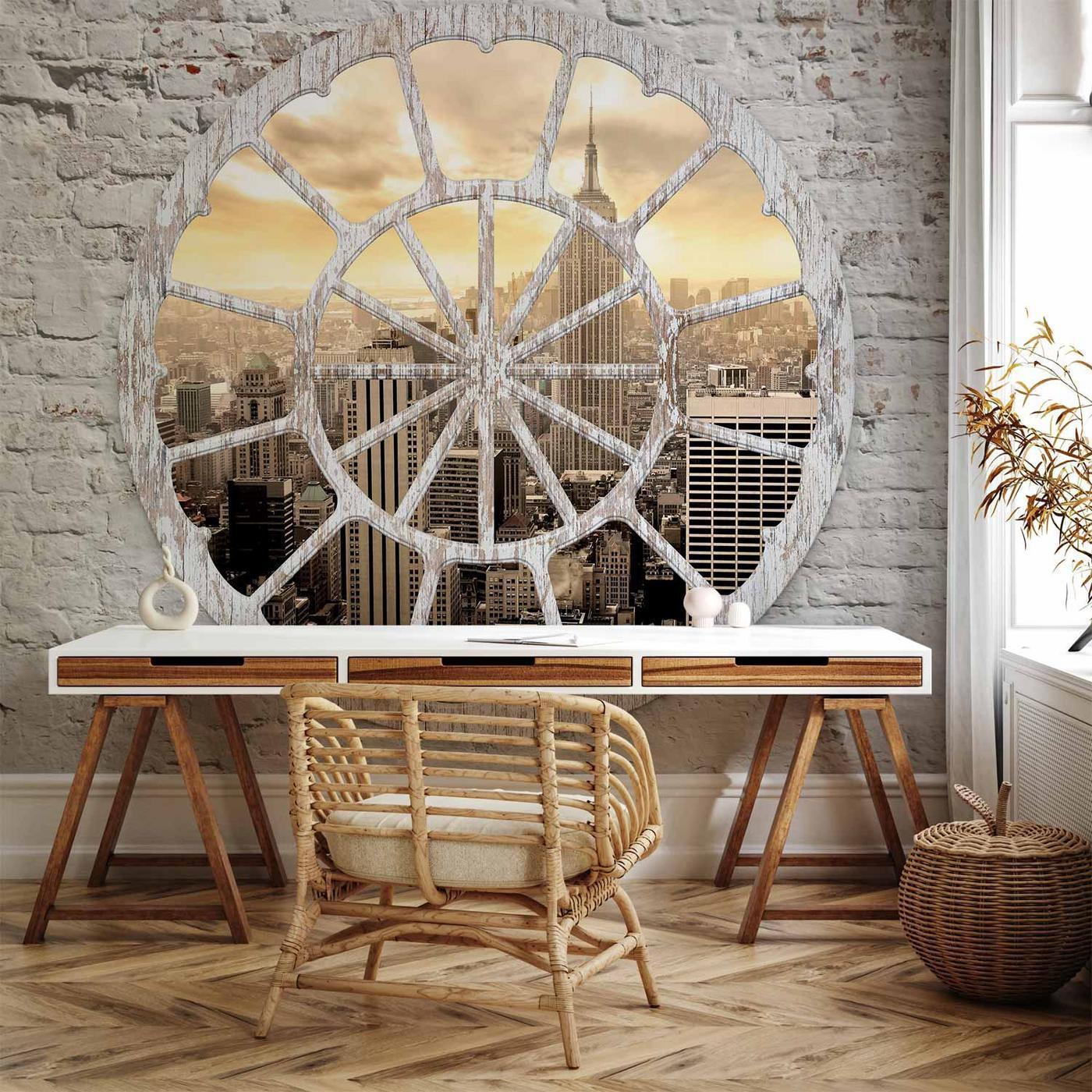 Fotobehang - New York: A View through the Window