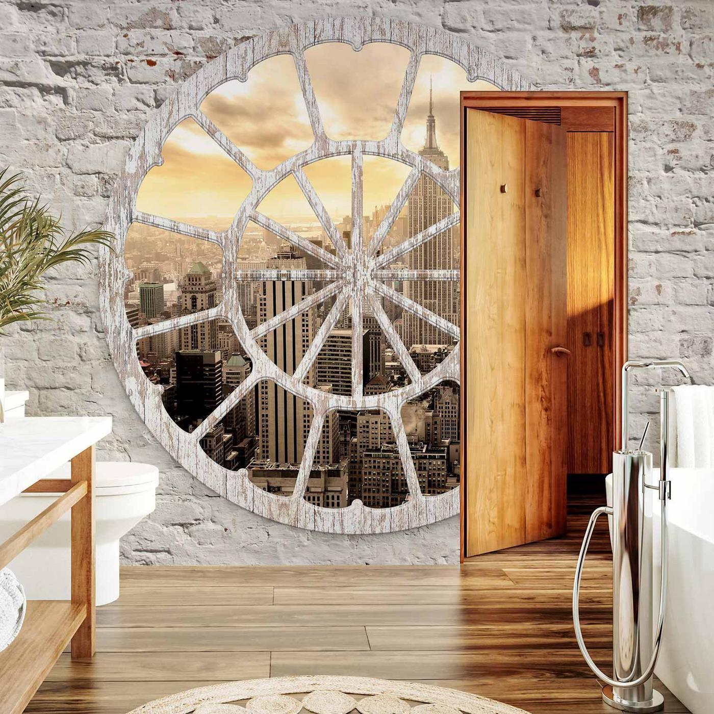 Fotobehang - New York: A View through the Window