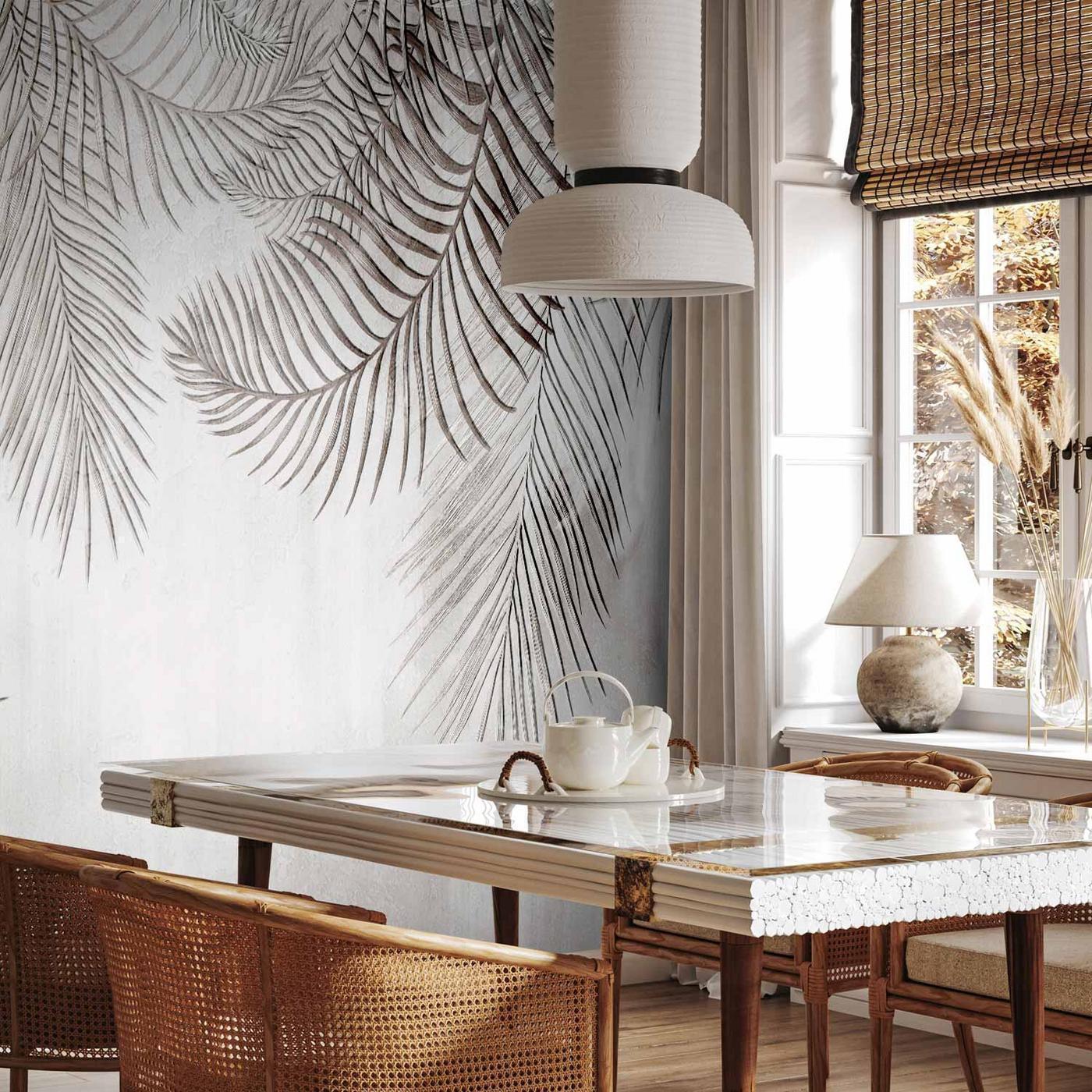 Fotobehang - Night Palm Trees