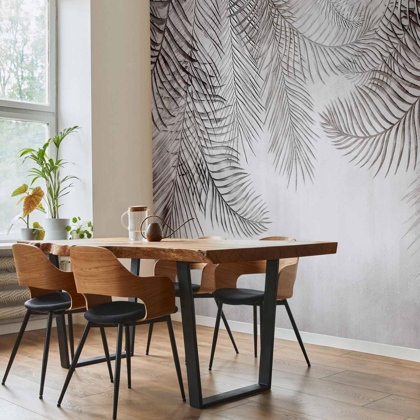 Fotobehang - Night Palm Trees