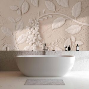 Fotobehang - Paper Flowers (Beige)