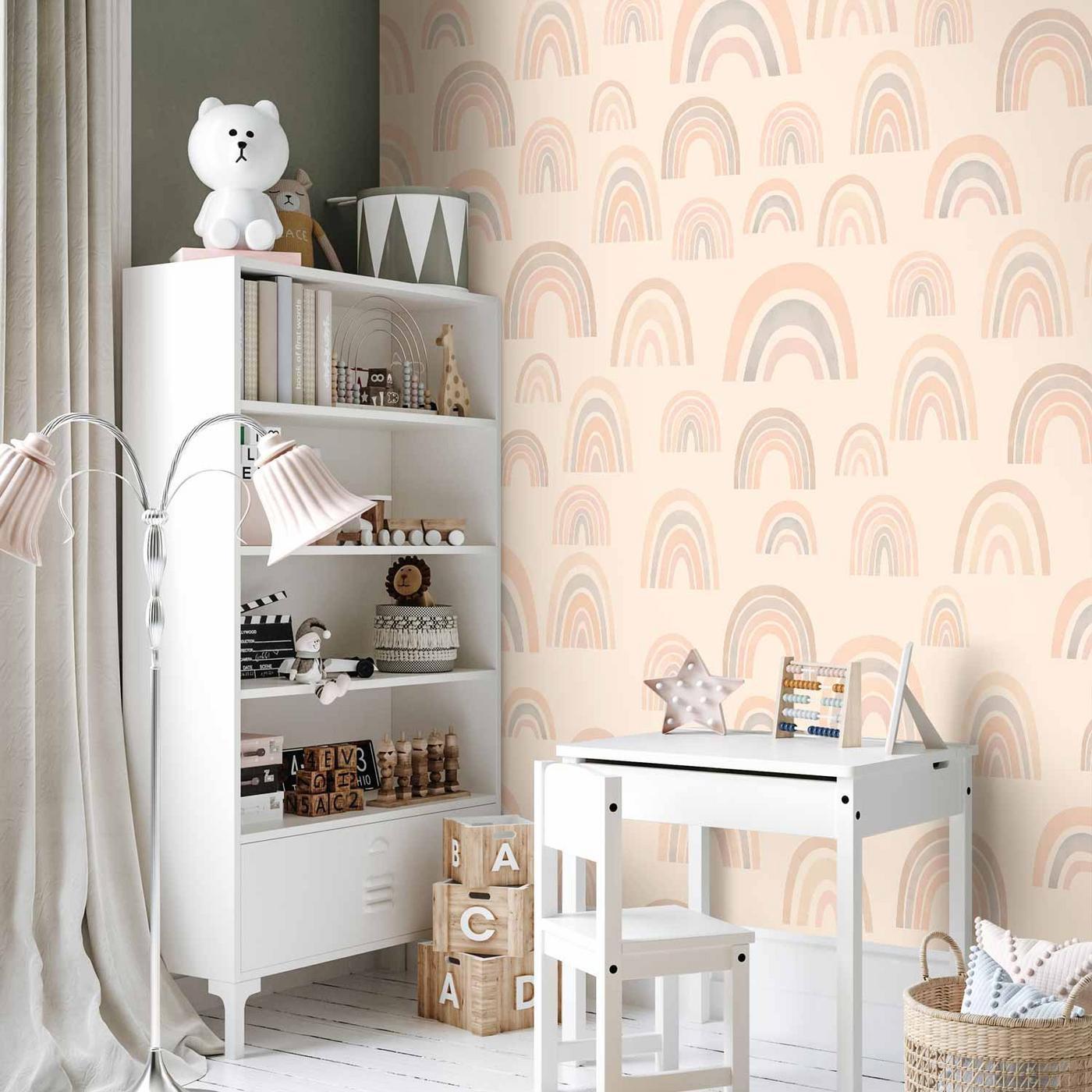 Fotobehang - Pastel Rainbows