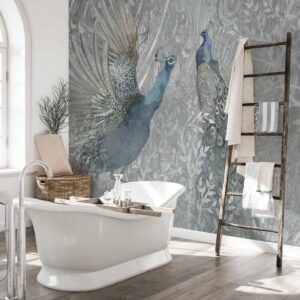 Fotobehang - Peacocks Dancing - Second Variant