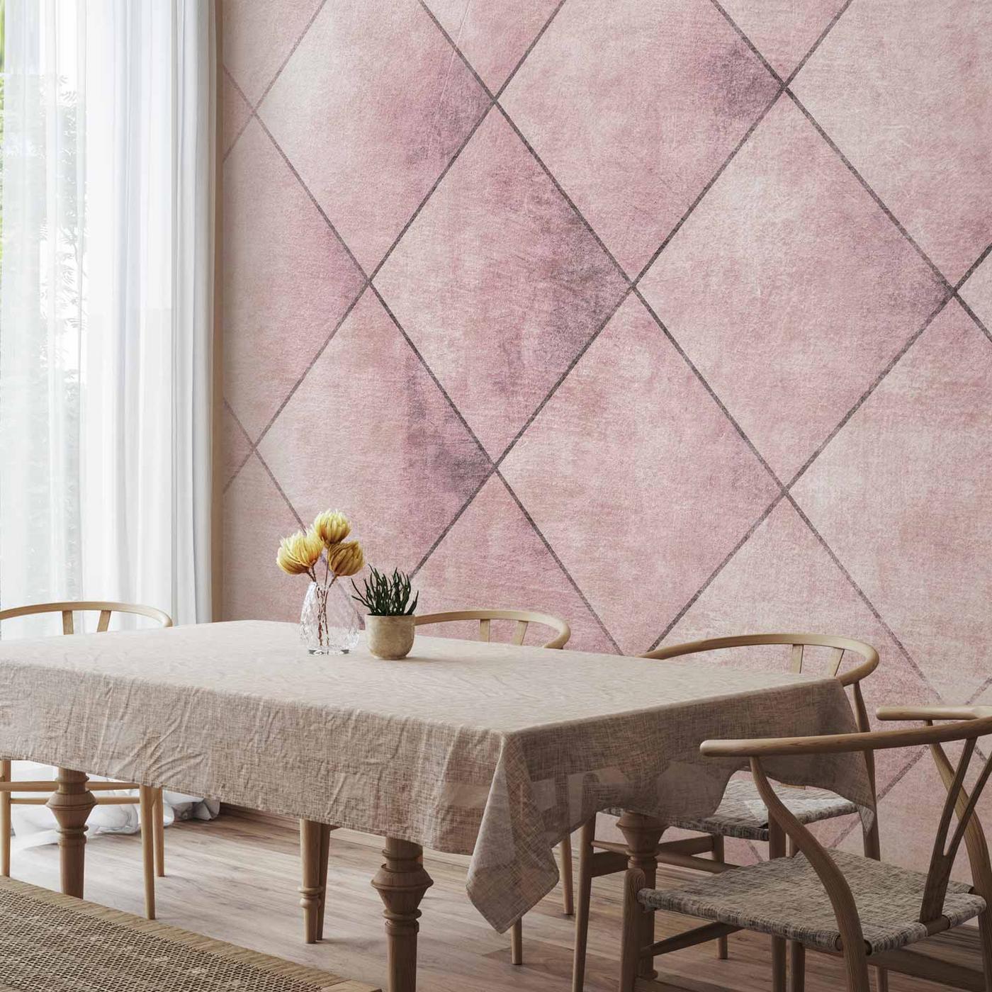 Fotobehang - Perfect cuts - uniform geometric pattern in tiled pattern with pattern