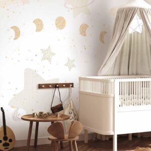 Fotobehang - Phases of the Moon Among Stardust