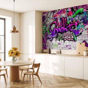 Fotobehang - Purple Graffiti