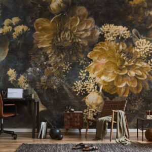 Fotobehang - Retro Flowers - Second Variant