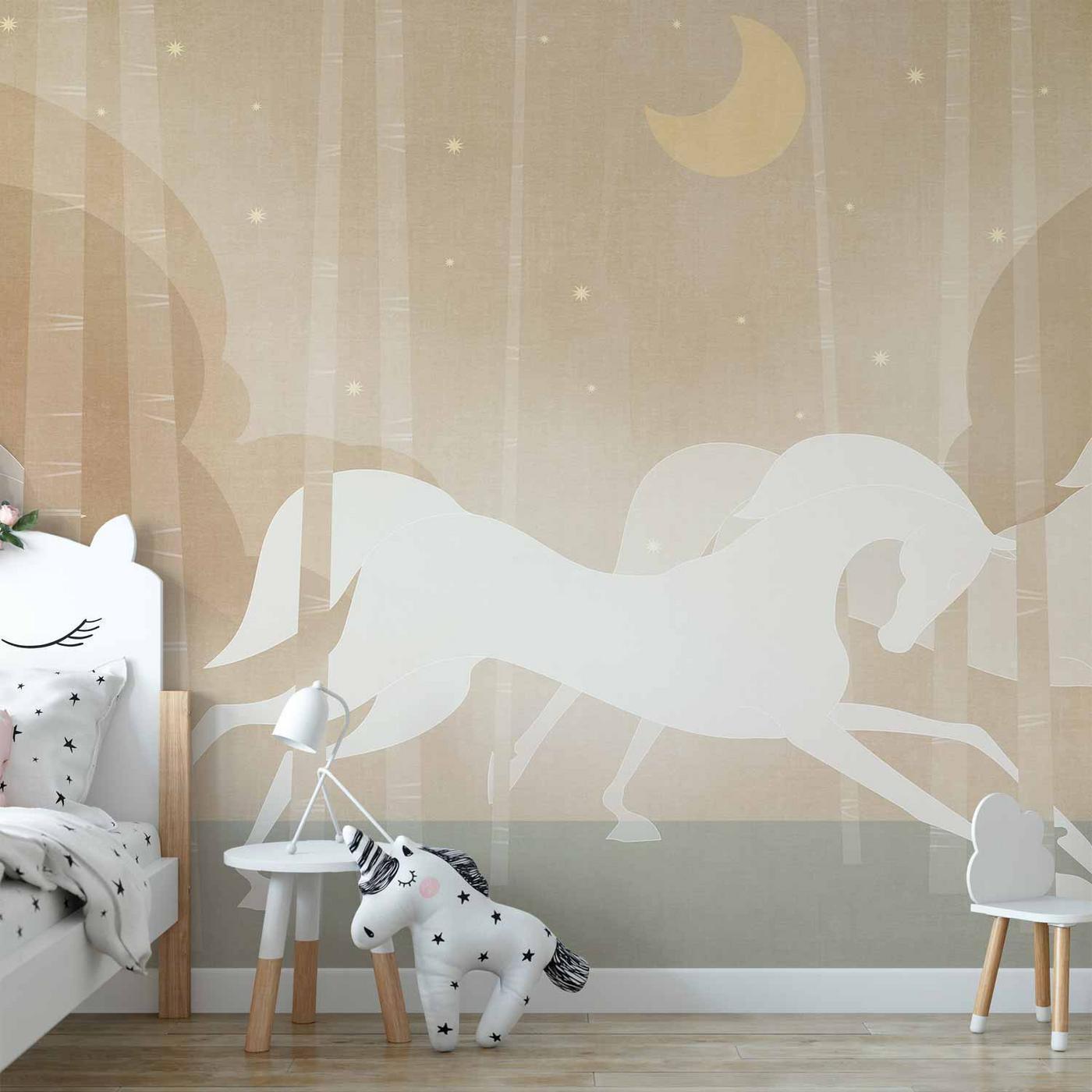 Fotobehang - Rushing Steeds