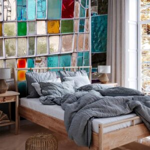 Fotobehang - Sapphire Stained Glass