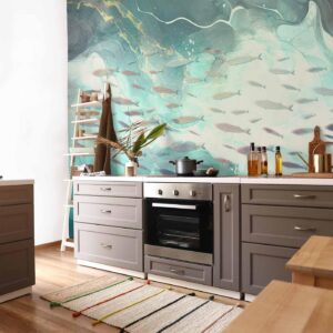 Fotobehang - School of small fish