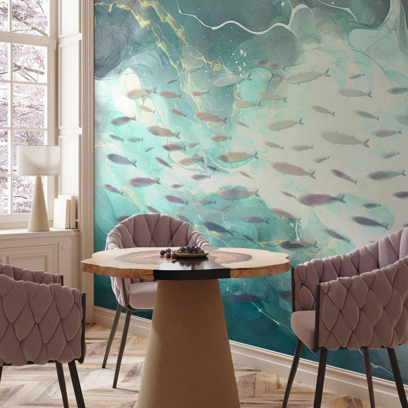 Fotobehang - School of small fish