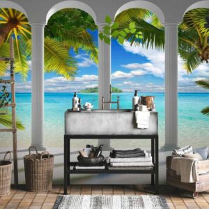 Fotobehang - Sea behind Columns