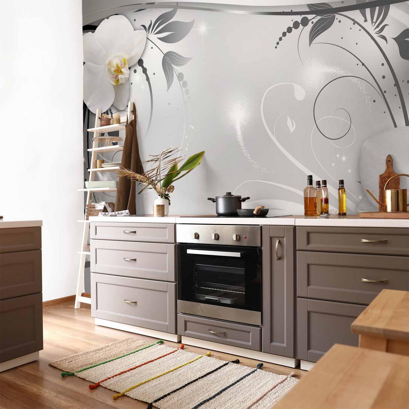 Fotobehang - Silver Abstract