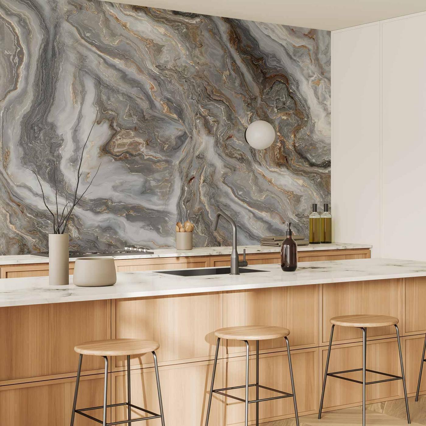 Fotobehang - Stone Abstractions - Marble Textures in Neautral Tones