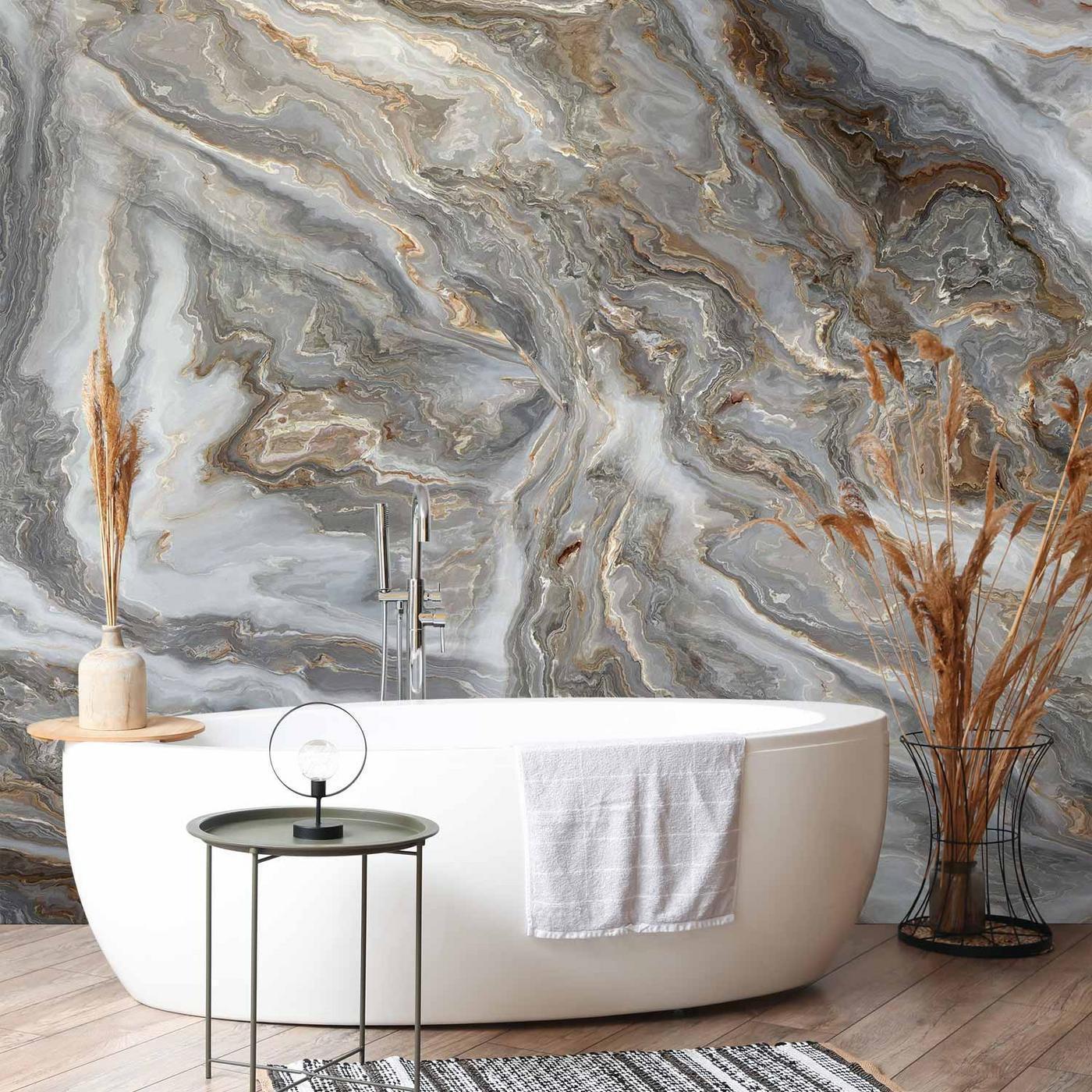 Fotobehang - Stone Abstractions - Marble Textures in Neautral Tones