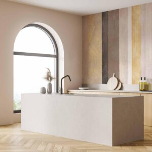 Fotobehang - Striped pattern - abstract background in various stripes with gold pattern