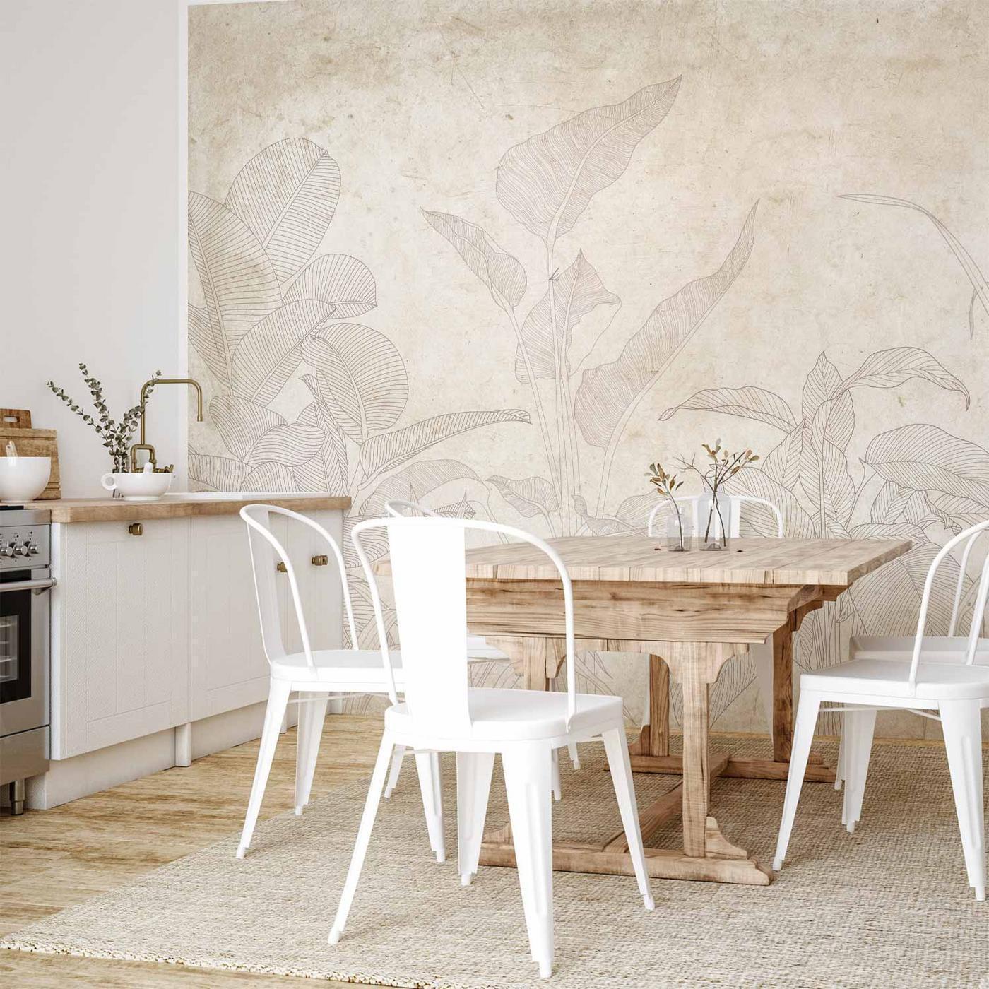 Fotobehang - Subtle Exotic Plants