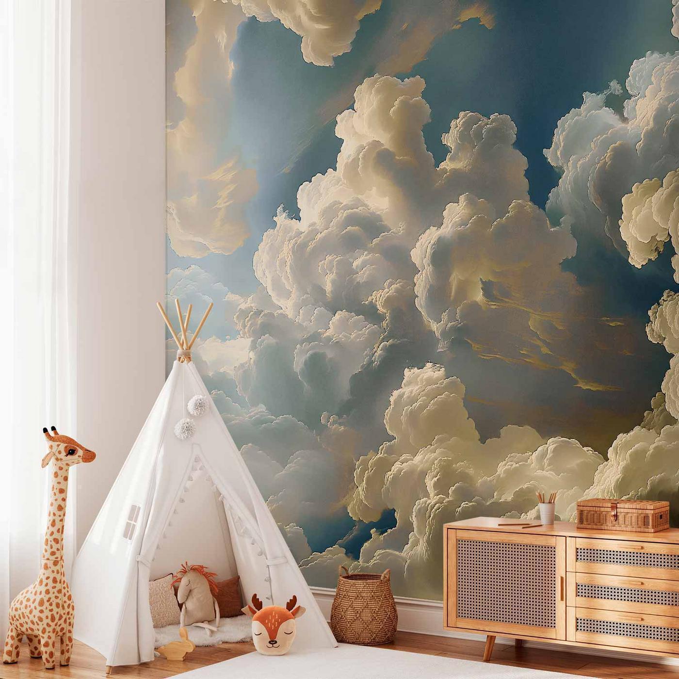 Fotobehang - Sun and Shadows: A Theatrical Display of Nature High Above the Earth