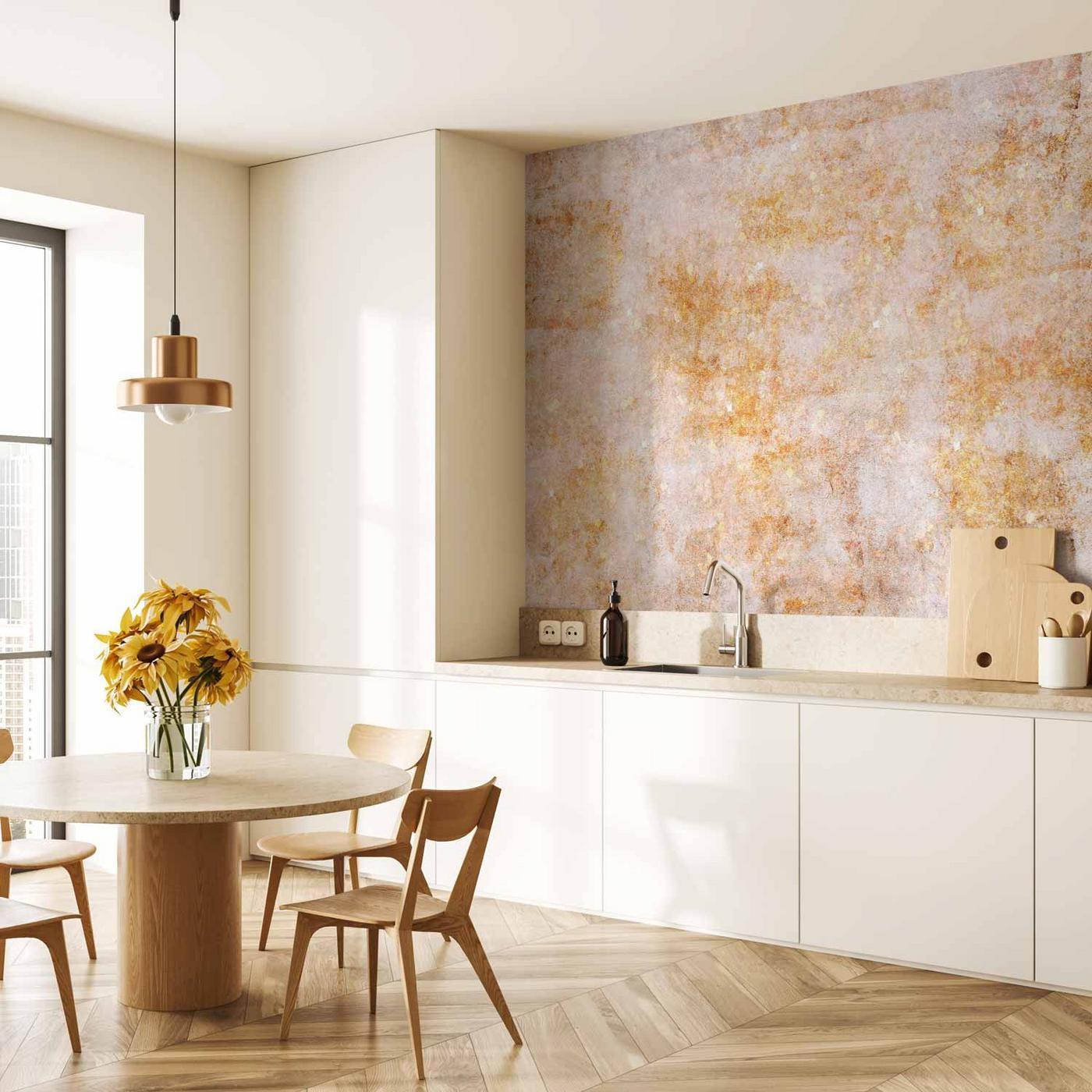 Fotobehang - Sun explosion - abstract composition with uniform background in patterns