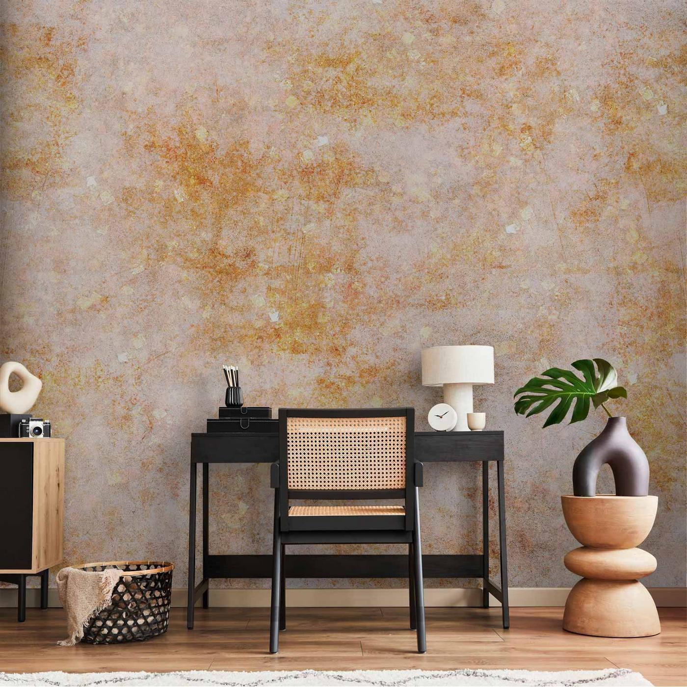 Fotobehang - Sun explosion - abstract composition with uniform background in patterns